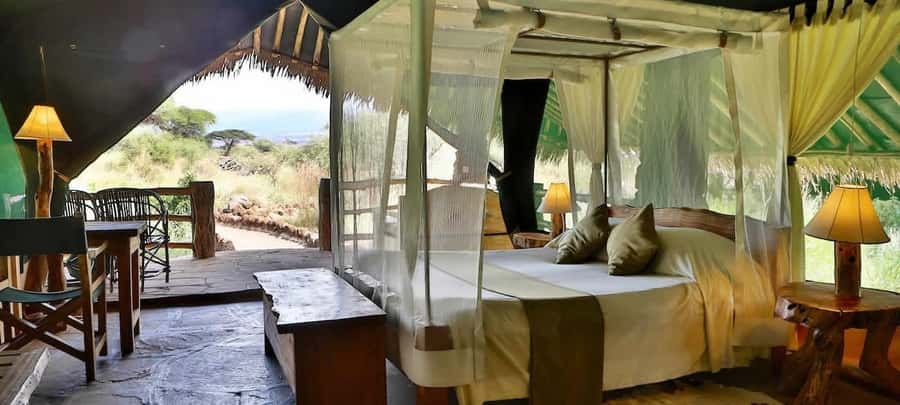 From Nairobi: 2-Day Amboseli National Park Safari - Amboseli’s big promise: Mount Kilimanjaro behind elephants