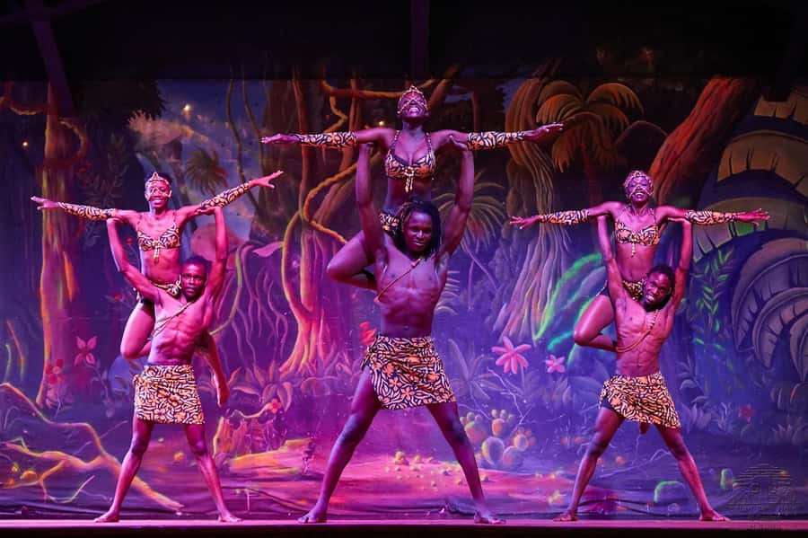 Safari Park Hotel Show & Dinner Experience In Nairobi Tour - Safari Cats dancers and acrobats: the 9:00 p.m. main event